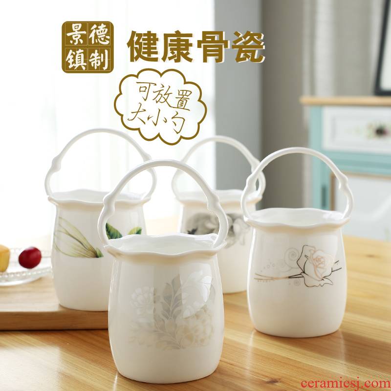 Jingdezhen ceramic tableware of Chinese style household ceramics receive a drag spoon towing bracket the receive basket chopsticks vessels