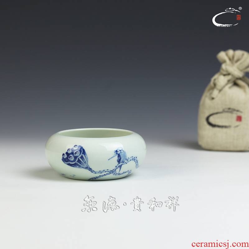 Beijing DE and auspicious jingdezhen ceramics by hand wash to kung fu tea tea accessories green Hualien bird tea