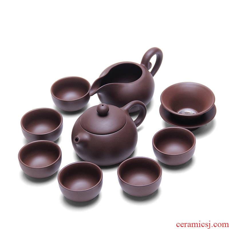 Mingyuan FengTang yixing undressed ore violet arenaceous kung fu tea set classic beauty pot old manual purple clay pot sample tea cup