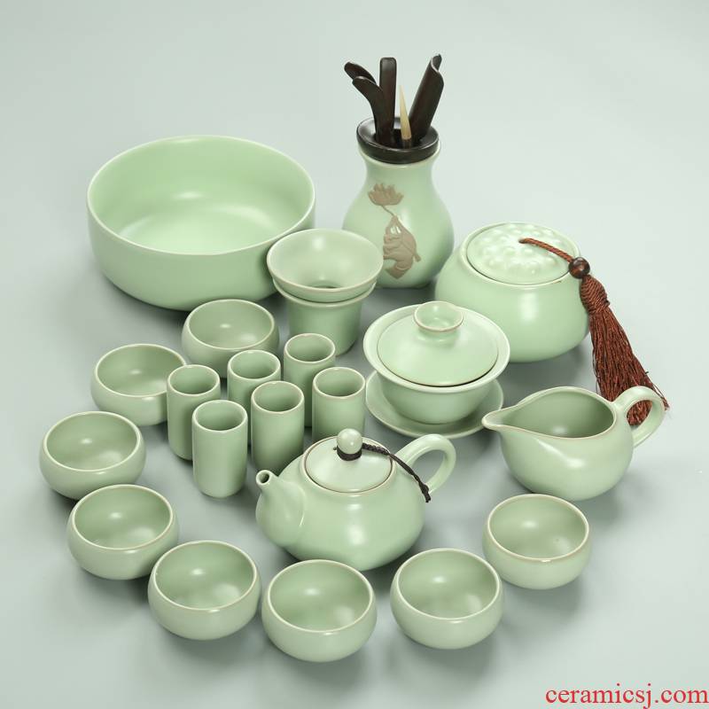 Porcelain heng tong kung fu tea set the whole household on your up ceramic tea tureen teapot teacup suit