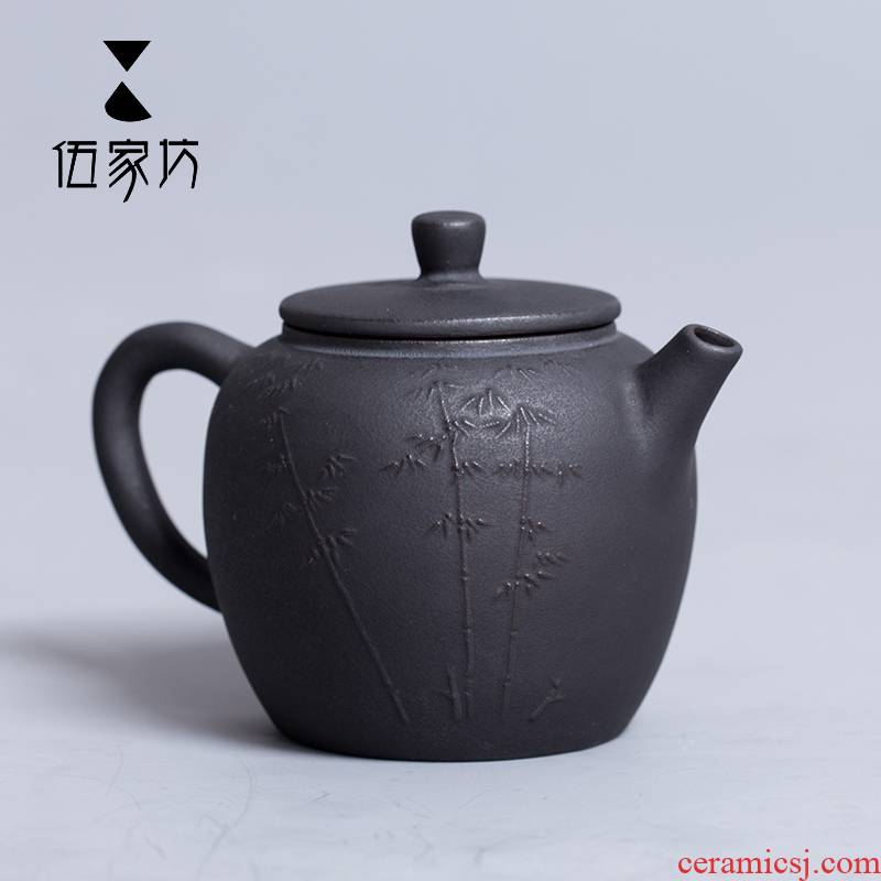 The Wu family fang ceramic teapot can raise large teapot filter kung fu tea set single pot of creative hand carve patterns or designs on woodwork