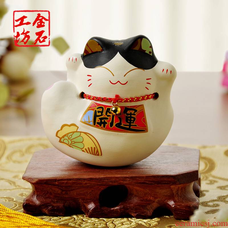 Stone workshop mini small plutus cat furnishing articles desk desk act the role ofing is tasted shake-down cat ceramic express little gift