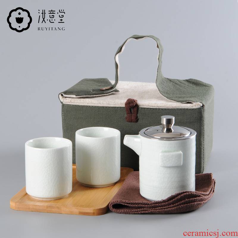 Your up with a pot of two cups of origin kung fu tea set travel portable ceramics slicing can be a home office