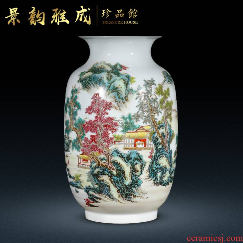 Jingdezhen ceramic Chinese vase sitting room adornment is placed household TV ark, flower arranging porcelain decoration process