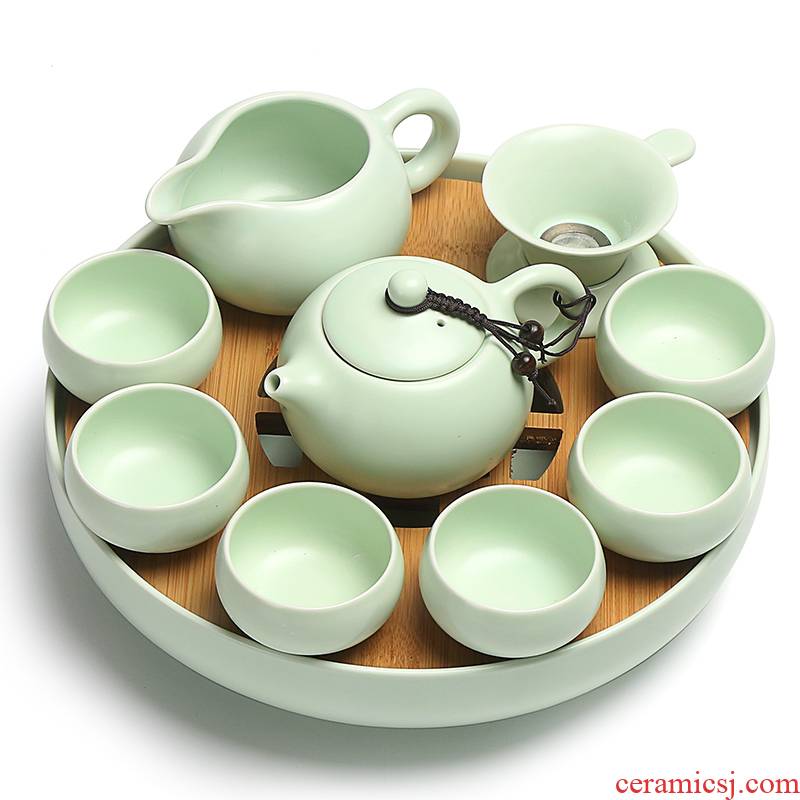 Really hold a complete set of tea set dry mercifully little tea tray was kung fu tea set ceramic tea set tea tray package travel