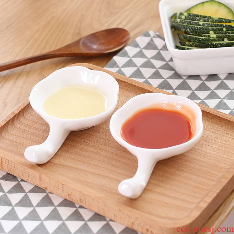 Element treasure ceramic dual creative household Japanese - style tableware chopsticks rack plate pure white sauce dip dishes chopsticks