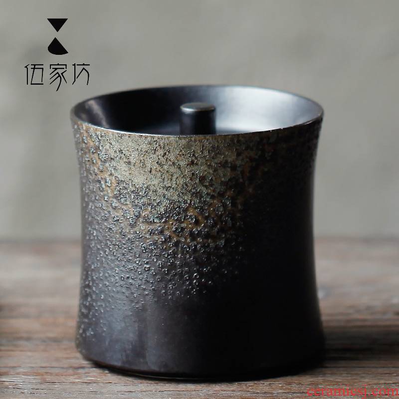 The Wu family fang star glaze ceramic creative caddy fixings small POTS tea caddy fixings tea pot of tea packaging