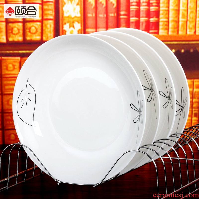 7 "ipads China round dish plate microwave home four six 10 creative hotel cold dish to vomit ipads plate