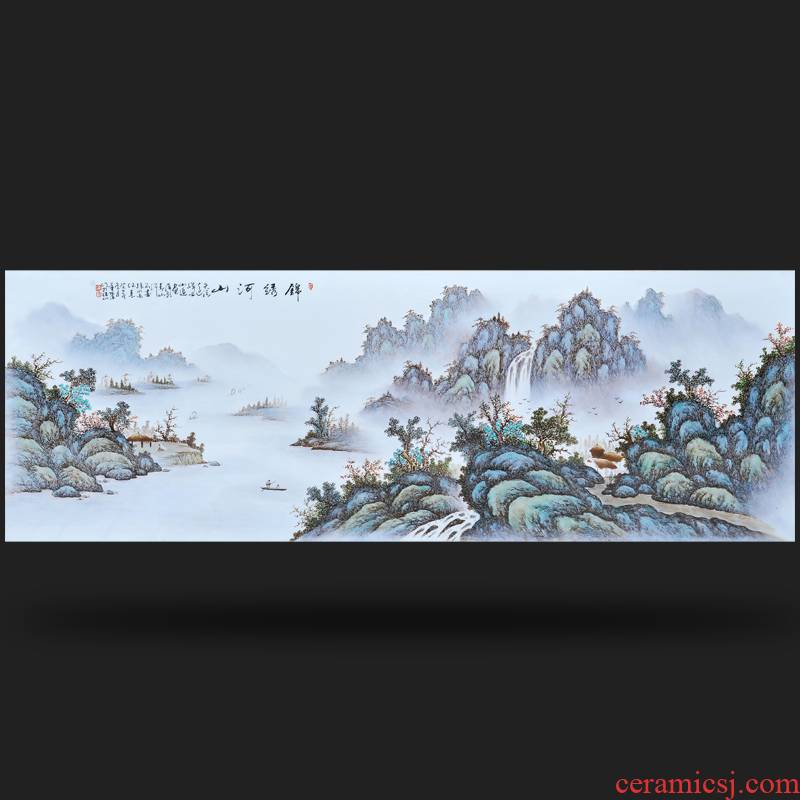 Jingdezhen ceramics giant expeditions Feng Huiying hand - made porcelain plate frame sitting room adornment household furnishing articles