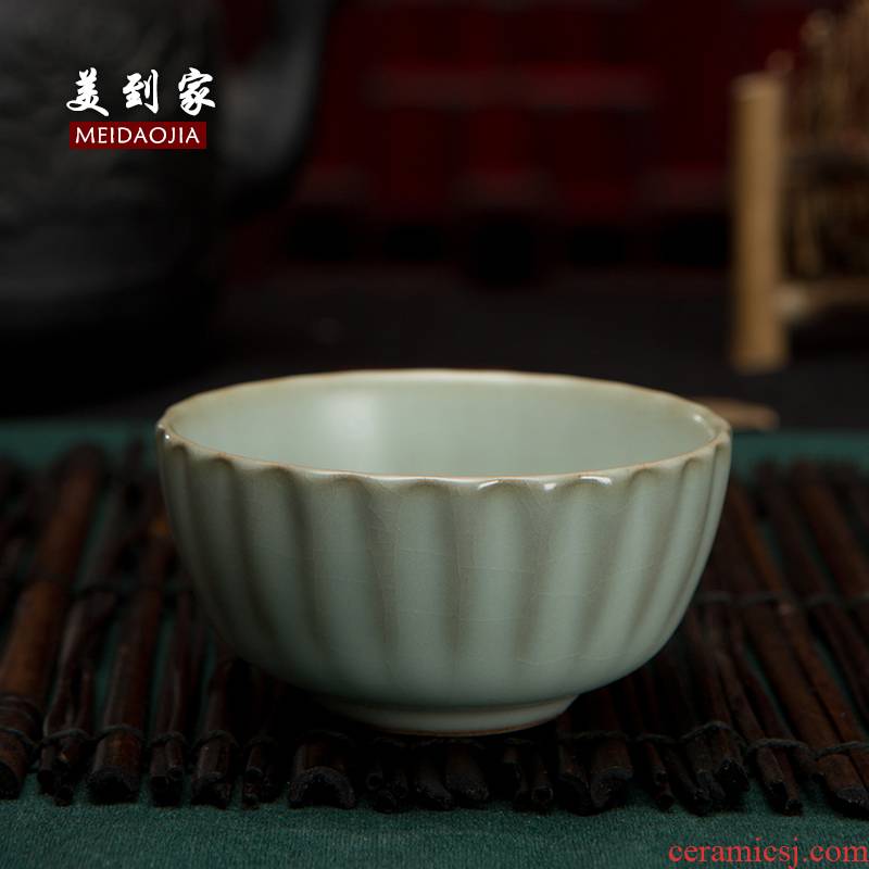 Beautiful home your up kung fu tea cups small bowl of diamond ceramics single CPU hand your porcelain bowl with ice crack glaze sample tea cup