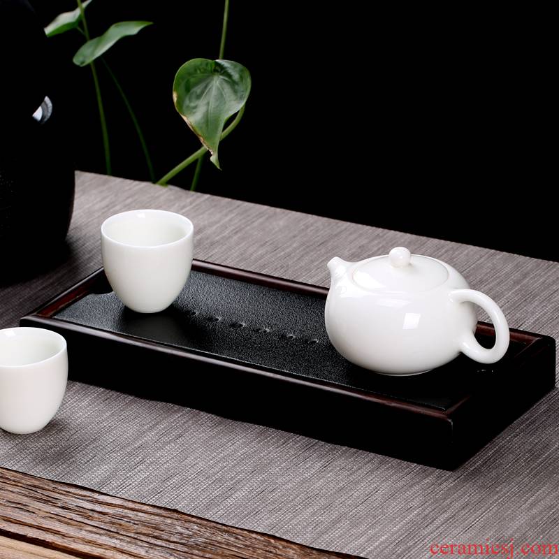 Kate sharply stone dry black pottery tea sets tea tray was Japanese water mini rectangular small household dry tea
