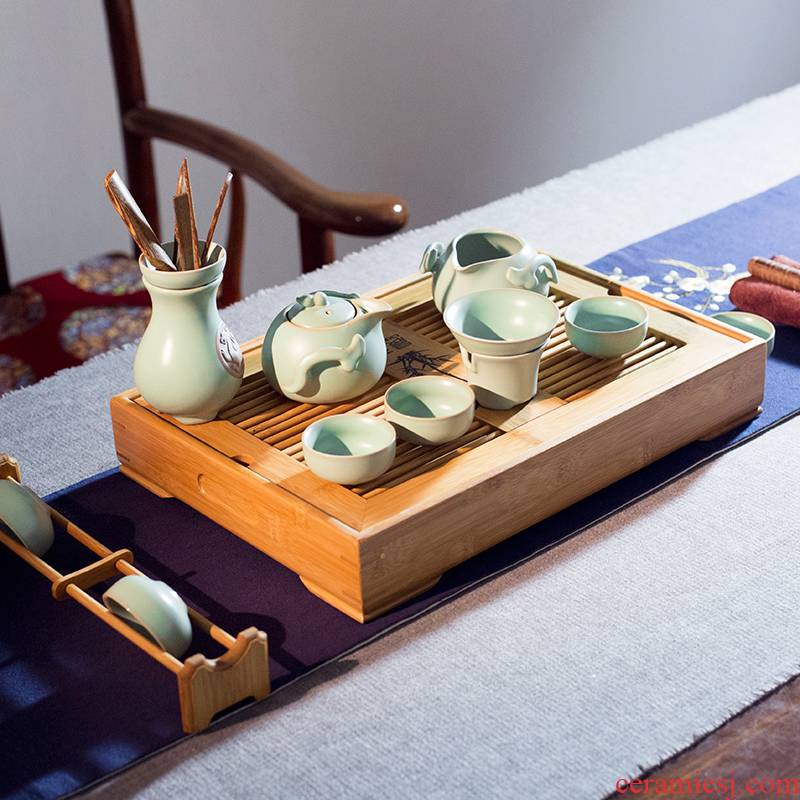 Morning tea set your up ceramic tea set suit household kung fu tea tray lid bowl tea sea) tea cups