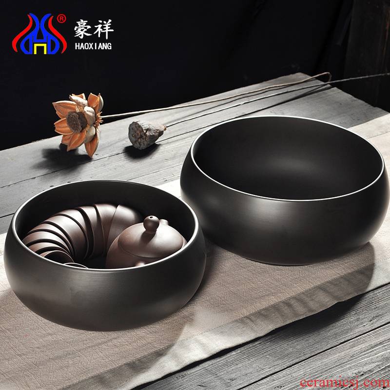 Howe auspicious taking with zero kung fu tea accessories purple sand tea to wash to the writing brush washer wash bowl bowl washing water in a jar size