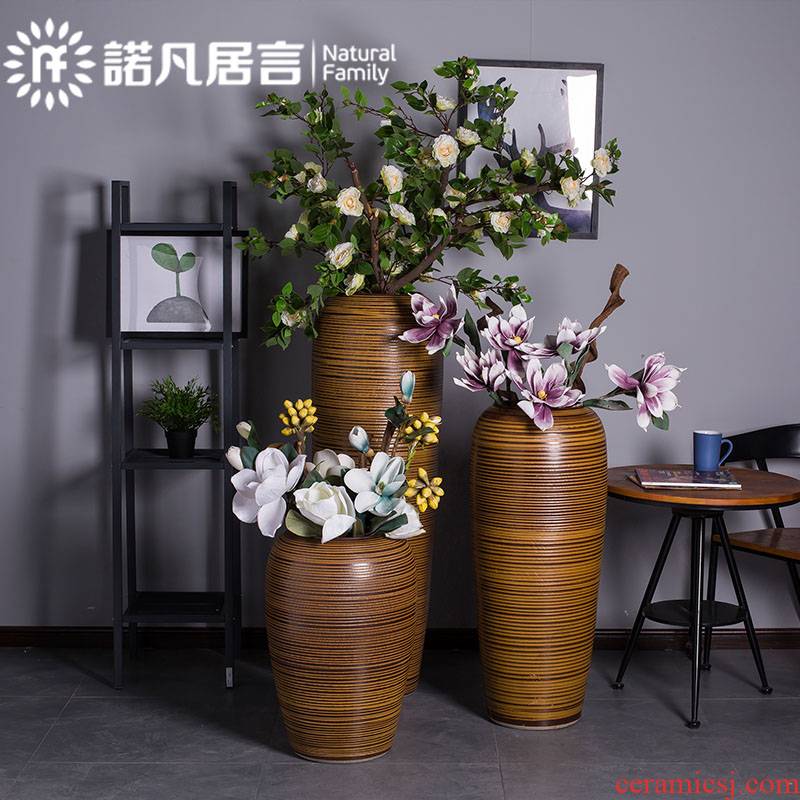Jingdezhen ceramics of large vases, flower arranging dried flowers furnishing articles coarse pottery style restoring ancient ways the hotel villa living room decoration
