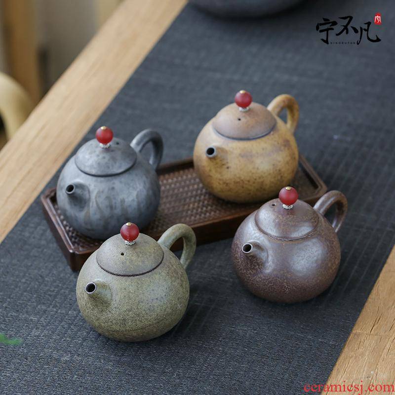 Ning uncommon ceramic craft teapot coarse pottery teapot tea pot