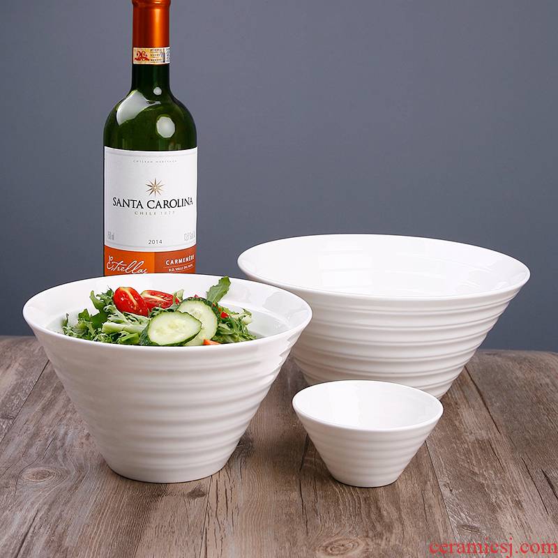 Ipads China trumpet large soup bowl bowl dessert salad bowl snacks creative ceramics tableware large - sized botargo bowl restaurant