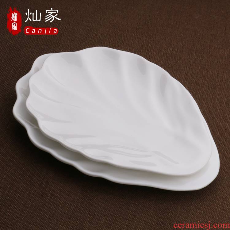 Can is home ceramic white lead - free snack plate special - shaped plate of starch new dessert plate cold dishes