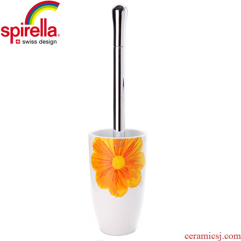 SPIRELLA/silk pury by ceramic toilet brush set brush head long handle toilet brush cleaning brush durable type