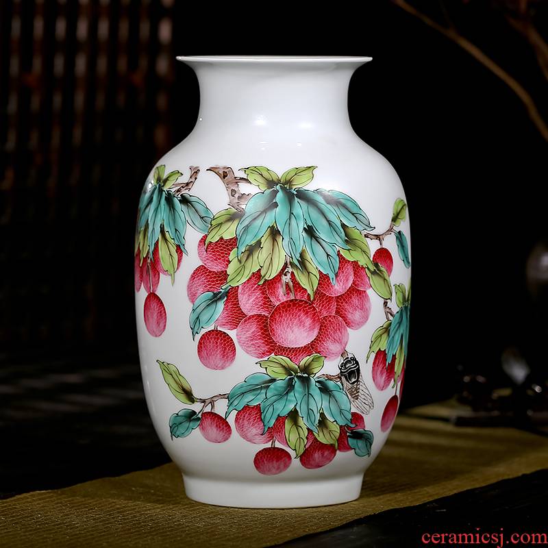 Jingdezhen ceramics powder enamel hand - made vases, flower arranging modern new Chinese style porch sitting room adornment handicraft furnishing articles