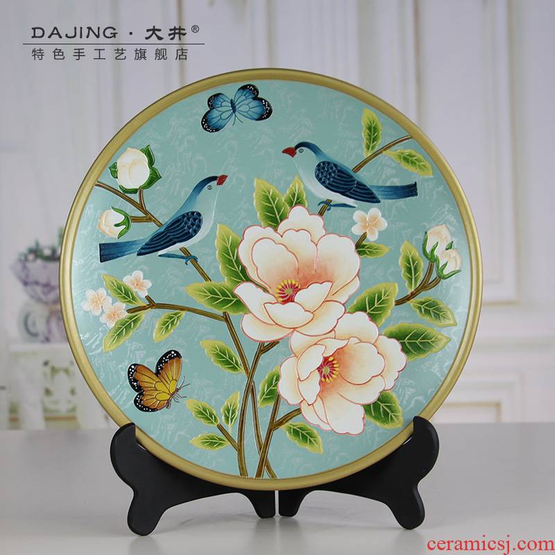Great American country decorative plate of ceramic arts and crafts decorative household items furnishing articles furnishing articles porch TV ark, hand - made