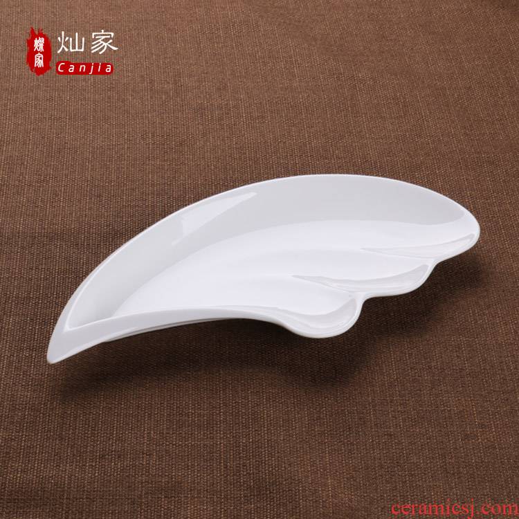 Can is high - white hotels tableware creative snack bowl plate cold dish dish fruit bowl ceramic plate
