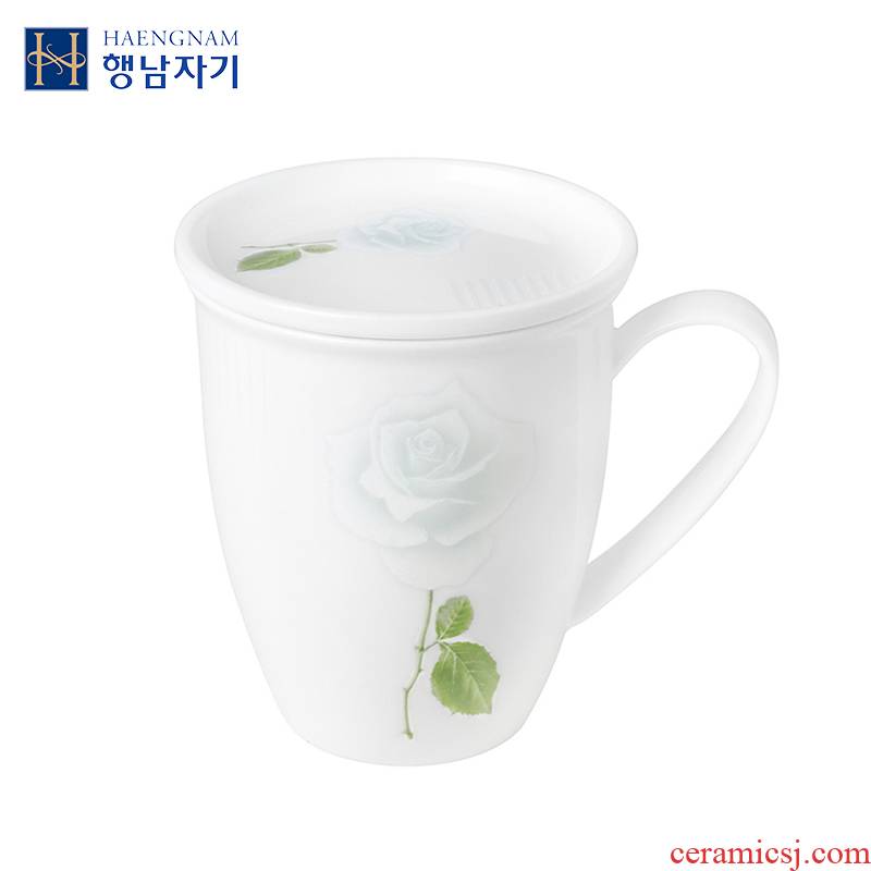 HAENGNAM apricot south green rose ipads China porcelain with cover keller cup - glazed in ordinary packaging