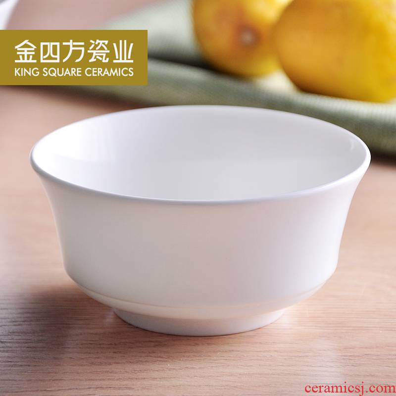 Gold square household bamboo bowl ipads porcelain prosperous bowl bowl of pure creative soup bowl Korean rainbow such as bowl can microwave ceramics