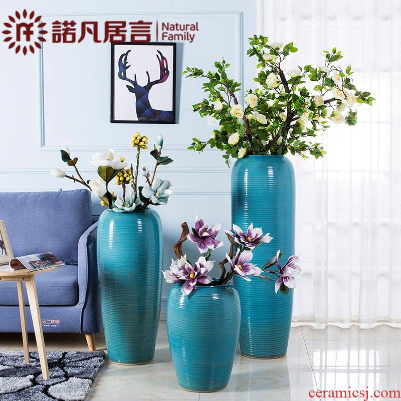 Ceramic flower vases, American European furnishing articles contracted and I Mediterranean hotel club small pure and fresh and living room decoration