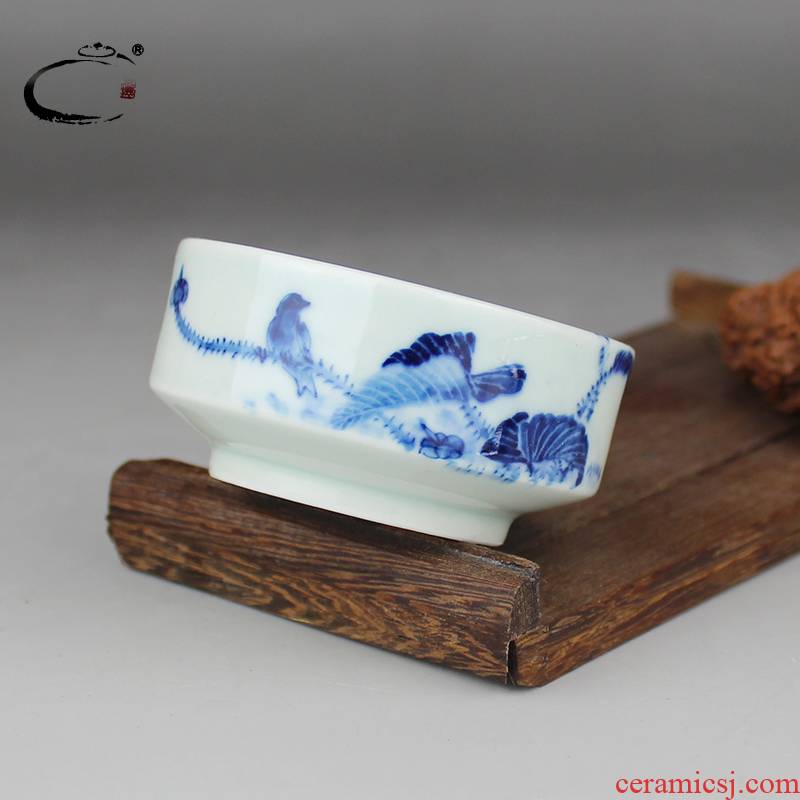 And auspicious checking porcelain cup the qing fang kung fu tea set of jingdezhen tea cup, bowl sample tea cup masters cup