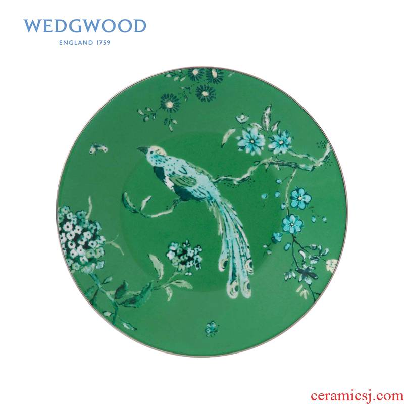 British Wedgwood Jasper Conran jade green phoenix 18 cm flat ipads porcelain snack plate