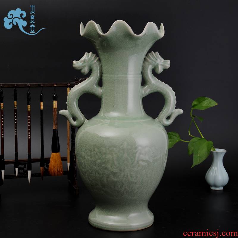 Archaize your up porcelain arts and crafts home sitting room adornment porcelain ceramic art large vase furnishing articles