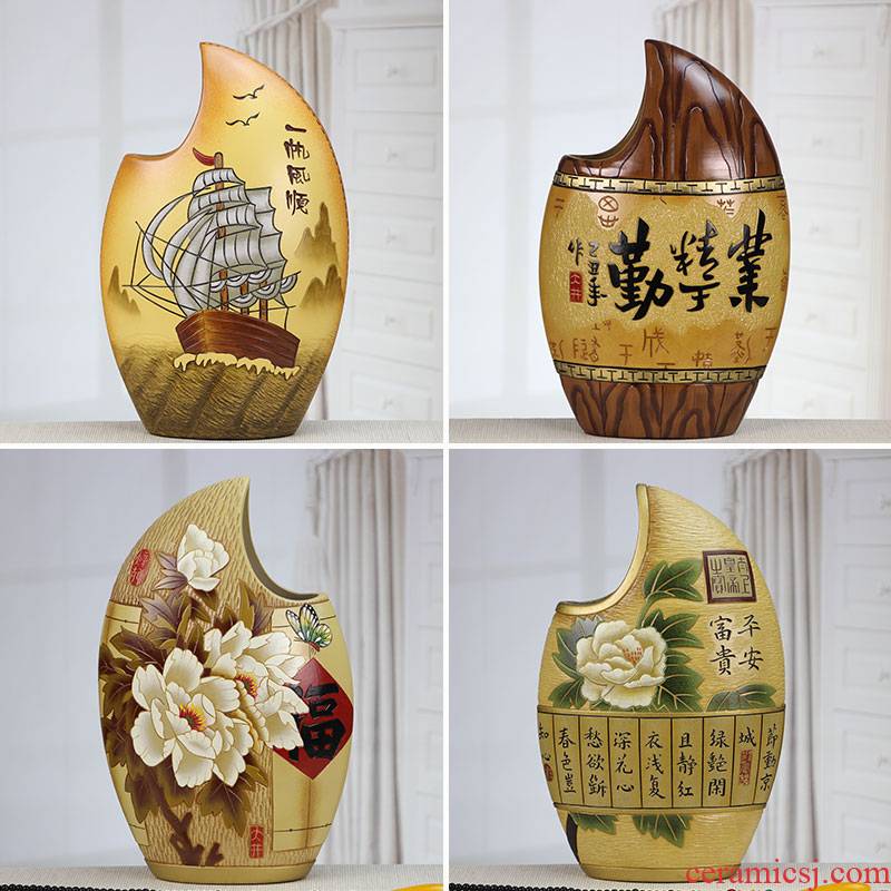 The Big well no. 2 high crescent ceramic bottle of modern Chinese creative home sitting room porch TV ark, handicraft furnishing articles