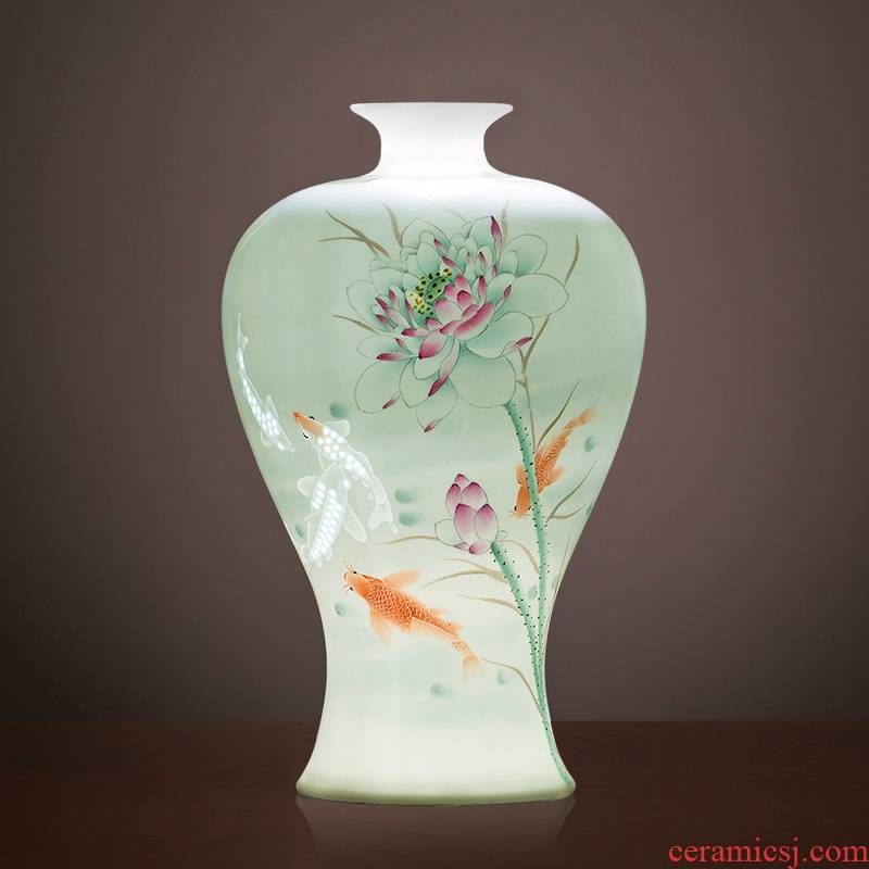The Master of jingdezhen ceramic vase Chinese hand - made home sitting room porch famille rose more than decorative furnishing articles every year