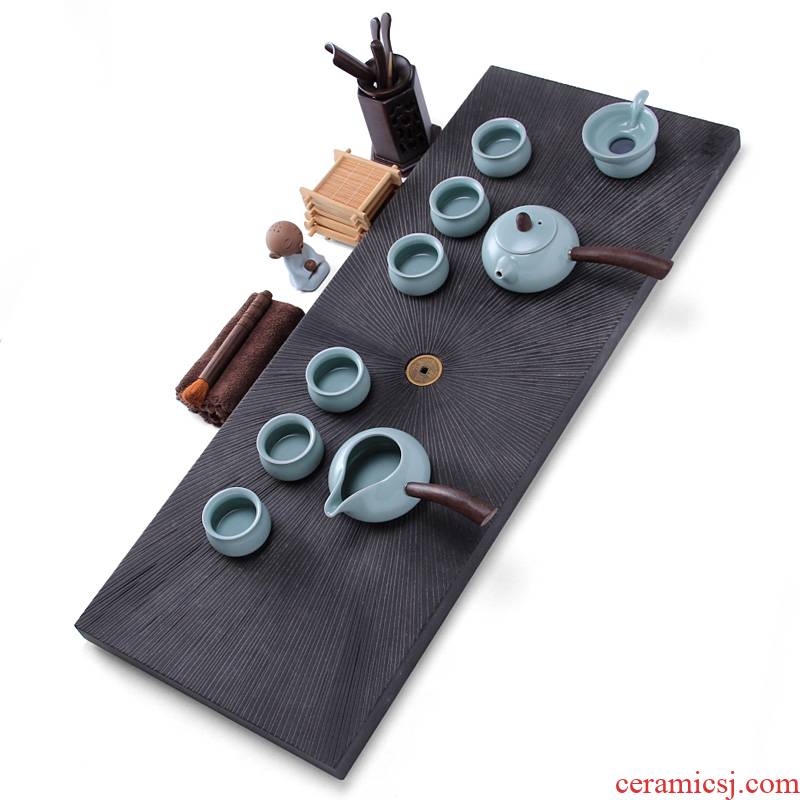 Mingyuan FengTang sharply stone over flow to tea sets tea tray of a complete set of your up purple ceramic tea set for Buddha