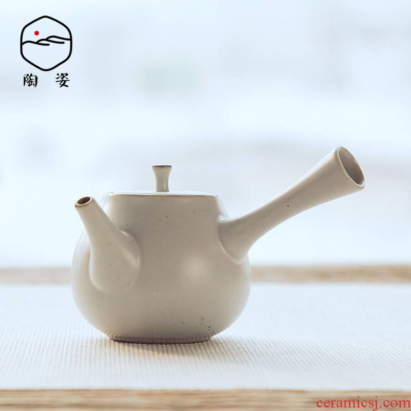 Ceramic teapot TaoZi household kung fu your up side put the pot of Japanese zen tea restoring ancient ways is I and contracted
