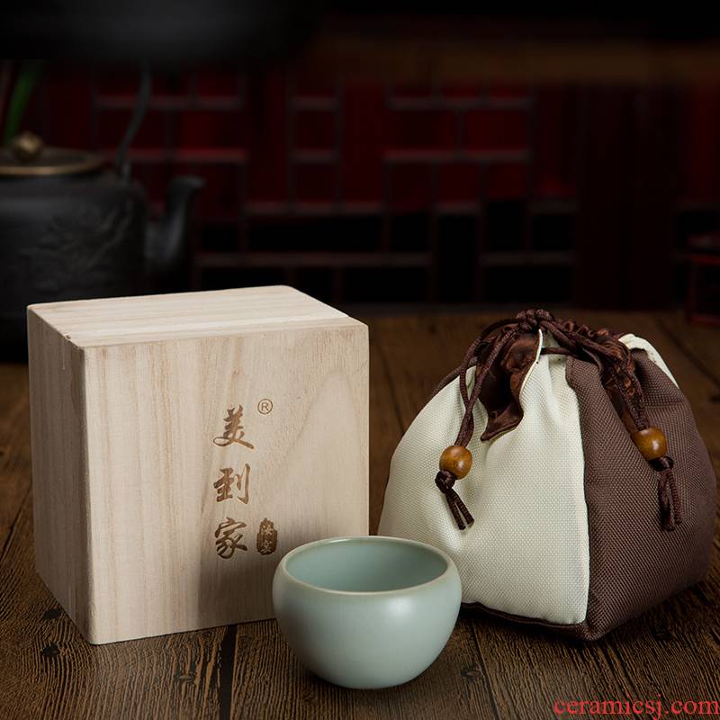 Beautiful home your up ceramic cups of zen cup ice crack glaze porcelain sample tea cup kung fu tea set gift box