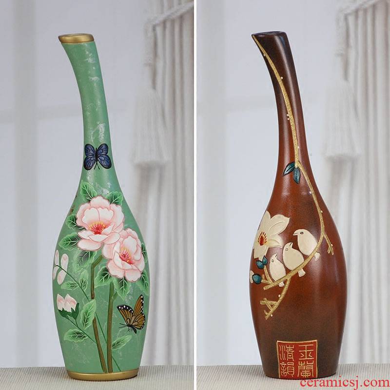 Great song ceramic vase furnishing articles sitting room of I and contracted dry flower flower arranging flower implement creative table decorations