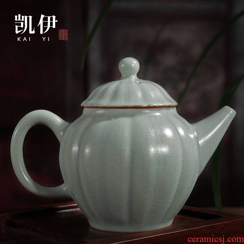 Kate your up teapot petals ceramic pot of single pot, pot of tea sets kung fu tea set household porcelain can have a pot