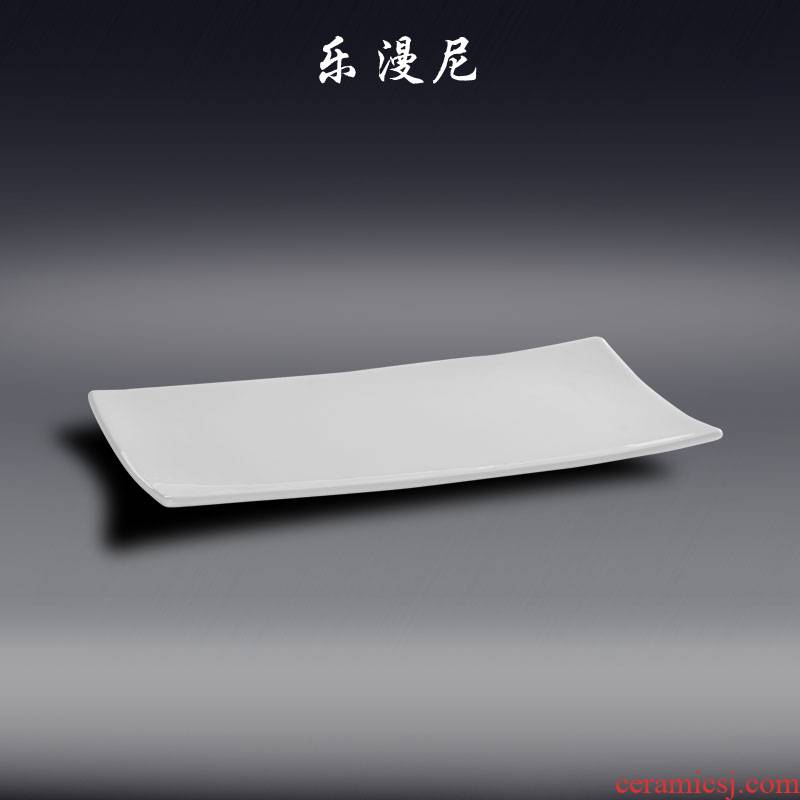 Le diffuse - Shanghai ni strip plate pure white ceramic tableware in banquet sashimi Japanese rectangular fish dish