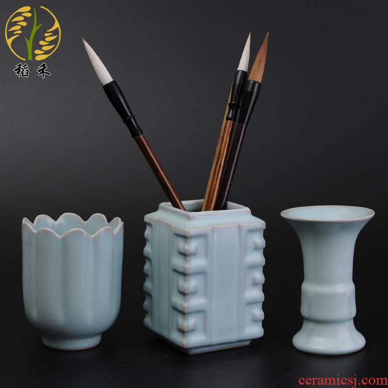 Your up ceramic arts and crafts porcelain brush pot study desk desk accessories place characteristic the the teacher gifts