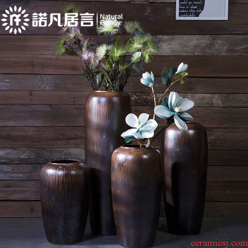 Jingdezhen ceramic vases, I and contracted restoring ancient ways is the ground flower arrangement sitting room hotel villa decorations decoration decoration