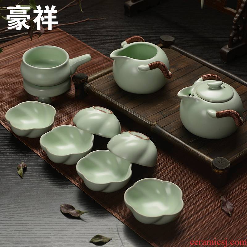 Howe auspicious your up tea set your up on your up pot of imitation song dynasty style typeface your porcelain gift box packaging limited area