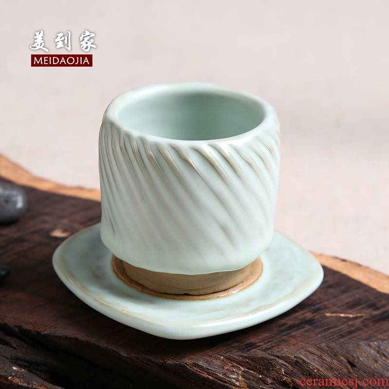 Beautiful home tzu wild ceramic kung fu small coarse pottery cups sample tea cup your up maintain personal cup single cup suit