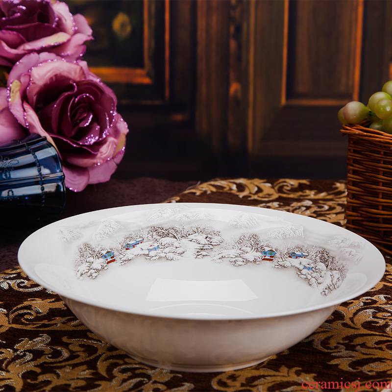 Ipads porcelain bowl rainbow such use Chinese jingdezhen ceramics microwave bowl of blue and white porcelain bowls and 9 inches and 9 inches large soup bowl