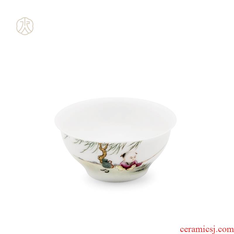 Cheng DE xuan jingdezhen ceramic cup, pure manual kung fu tea set, 181 small single CPU hand - made pastel chunjiang tong qu