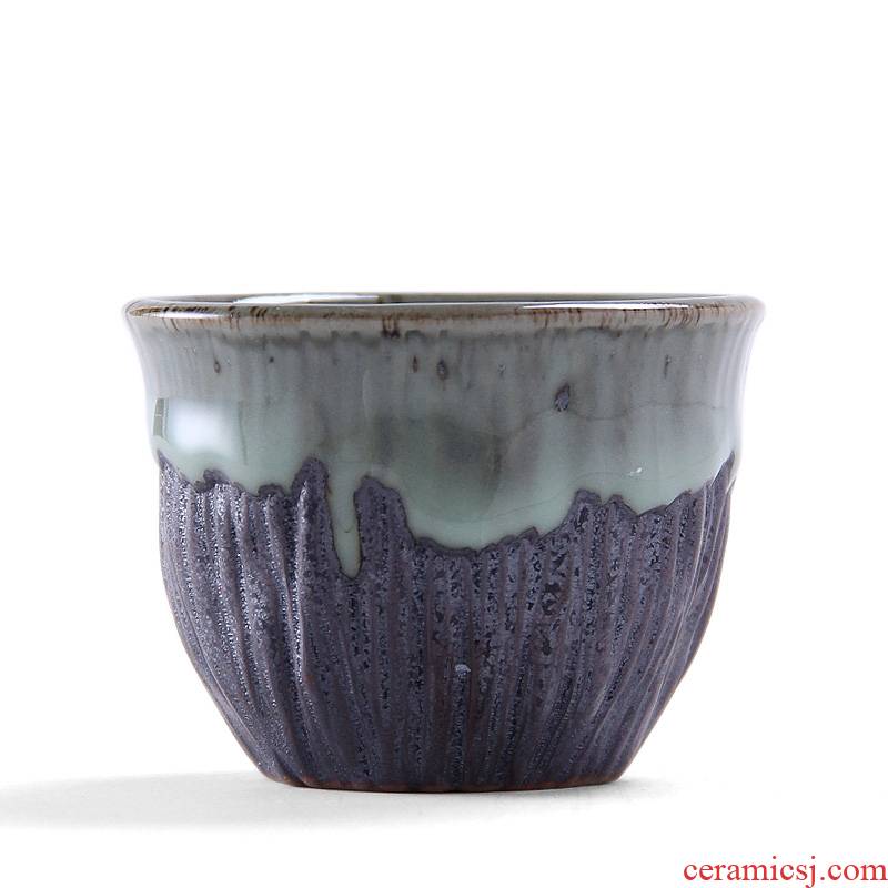 Mingyuan FengTang manually rust cups glaze up sample tea cup up master cup coarse pottery kung fu tea tea taking with zero