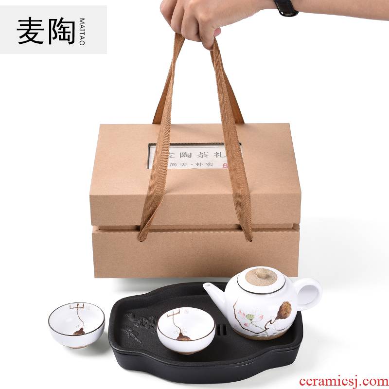 M now pot 22 receive bag ceramic cup travel suit portable cotton and linen cloth sharply stone tea tray of a complete set of tea sets