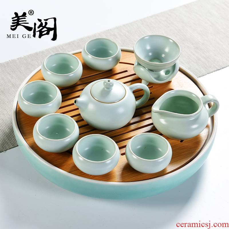 Beauty cabinet contracted your up kung fu tea set suit Japanese dry tea tray ceramic household teapot teacup tea tea taking