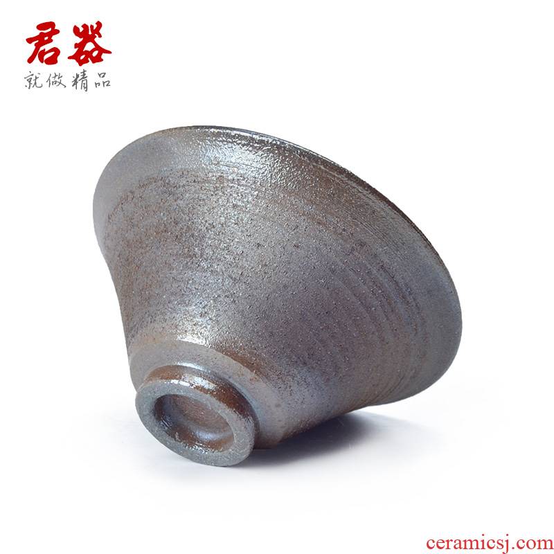 Jun ware bank up to burn masters cup pure manual coarse pottery tea natural metal glaze hat cup CS09 sample tea cup