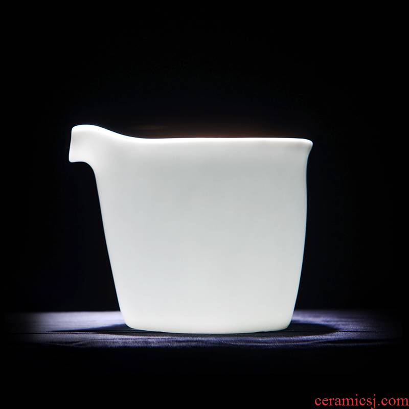 Kung fu tea accessories fat white white porcelain ceramic fair keller of tea ware points cup tea fair cup and cup